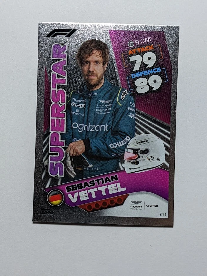 2022 Topps F1 Formula 1 Turbo Attax - Sebastian Vettel SUPERSTAR Foil #311 - Image 1 of 2