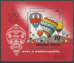 Hungría 1983 200 Años Aviación Globos aerostáticos Bloque 162 A MNH (C92605) - Imagen 1 de 1