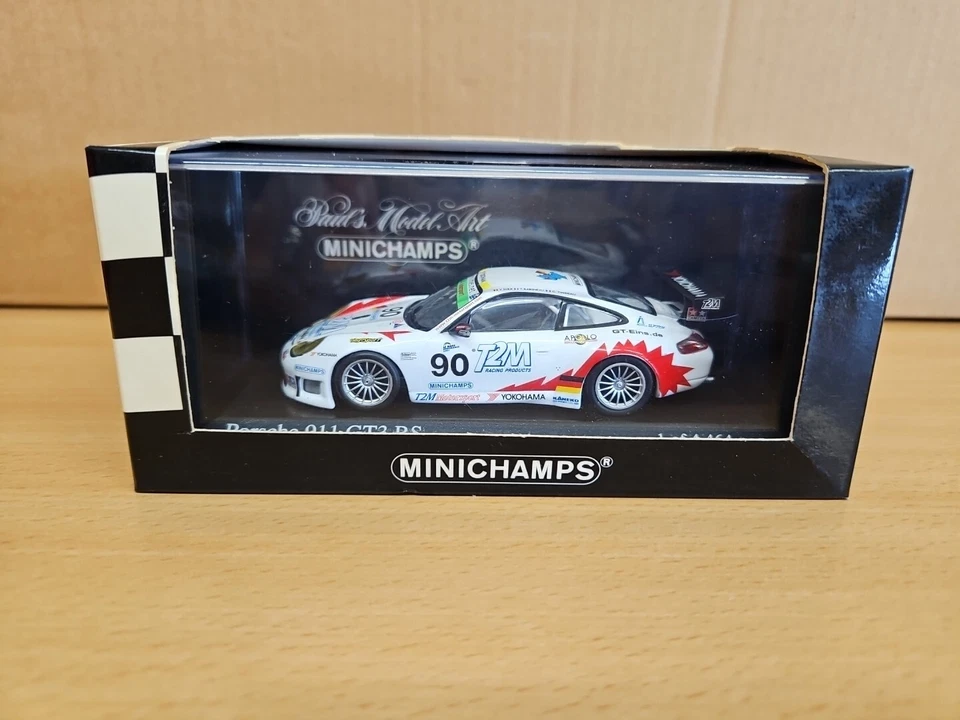 1:43 Minichamps Porsche 911 GT 3 #90 2004 400046980 Diecast 1000 km Spa 2004 Foto 1 de 4