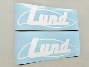 Lund Boats Decals SET OF 2 Vinyl Decal Stickers - Picture 1 of 4