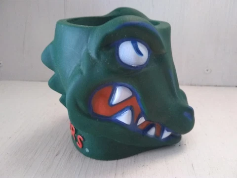 Vintage Florida Gators NCAA Albert Mascot Green Rubber Beer Can Cooler Cover