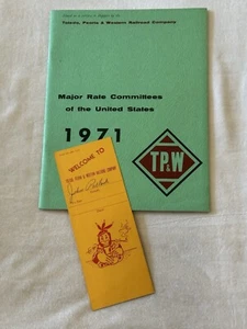 1971 Toledo Peoria & Western Railroad Major Rate Commitees Booklet Plus - Picture 1 of 4