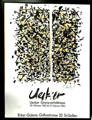 GÜNTHER UECKER >Lithographie o.T< HAND-SIGNIERT 80x60 signed + Rahmen,Zertifikat - Bild 1 von 4