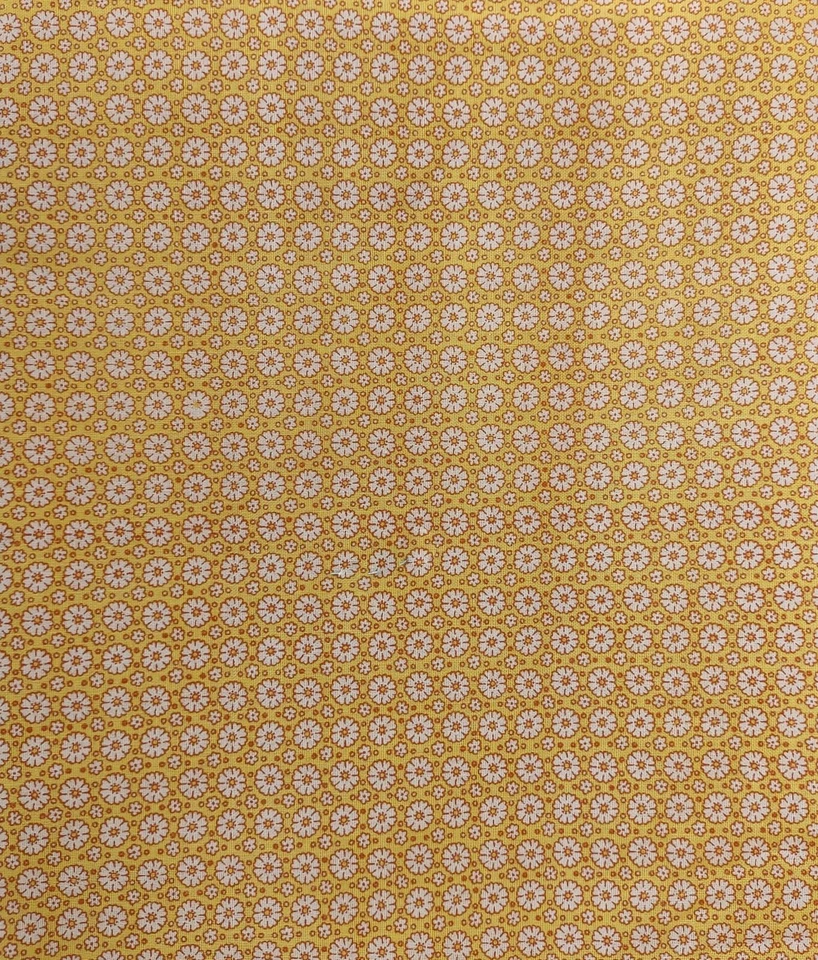 2 Yds Classic Cotton Quilting Fabric - Tiny Yellow/White Flowers - Unbranded - Image 1 of 1