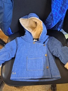 Louis Louise Glace Denim Sherpa Lined Coat - Picture 1 of 1