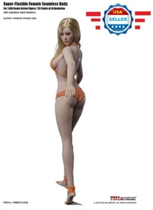【NUEVO】TBLEAGUE PHICEN 1/6 Cuerpo Delgado Sin Costuras SUNTAN M Bust S33B - Imagen 1 de 2