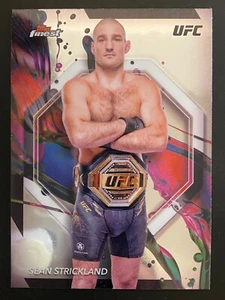 Sean Strickland 2024 Topps Finest UFC Common Chrome Card #45 - Picture 1 of 2