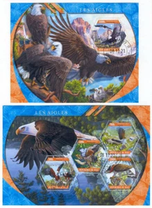 Lollini B54 Mali 2021 Birds Eagles 2 Sheets - Picture 1 of 1