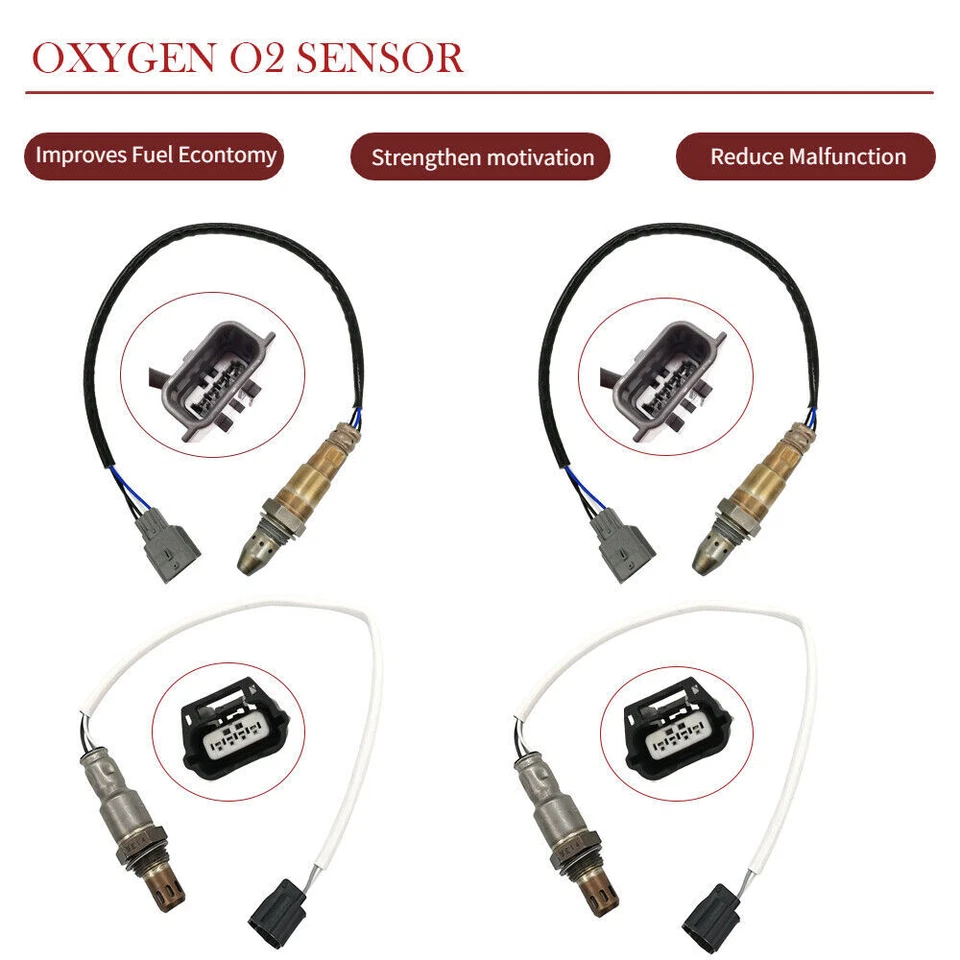 Sensor de oxígeno O2 aguas arriba y aguas abajo 4 piezas para Infiniti Q50 2014-2017 3,7 L V6 Foto 1 de 4
