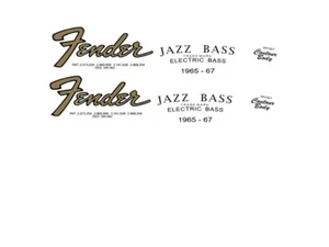 Fender Jazz Bass Guitar Decal Headstock Decal Waterslide Inlay Logo 70 - Picture 1 of 1