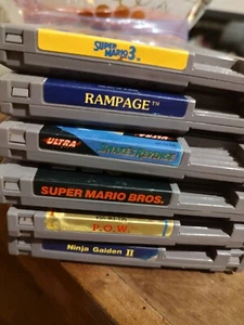 6 Original Nintendo Cartridges, 7 Games - Picture 1 of 13