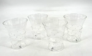 Lot of 4 ABIGAILS LA BOEHME TUMBLERS clear 4 5/8" Razzle Dazzle Stemless Gatzby - Picture 1 of 13