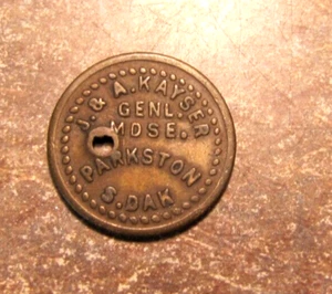 Händler Handelsmedaille gut für 5c J & A Kayser Parkston South Dakota - Bild 1 von 2