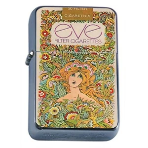 Groovy Floral Design Oil Lighter Vintage Cigarette - Picture 1 of 3