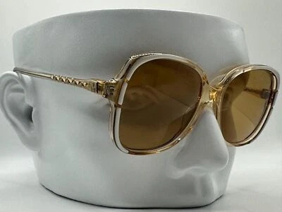 NEW Vintage Oversize Sunglasses | Non RX | Brown/White Plastic Frame | USA Made - Image 1 of 4