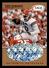 1999  SAGE Autographs Bronze #A17 Troy Edwards Louisiana Tech Bulldogs 441/650