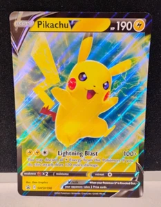 JUMBO Pikachu V Box Card SWSH198 Black Star Promo Pokemon PACK FRESH - Picture 1 of 2