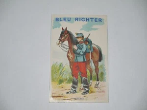 CHROMO PUBLICITAIRE BLEU RICHTER HUSSARD BR7 - Picture 1 of 1