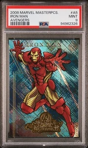 2008 Marvel Masterpieces Avengers #A5 Iron Man Foil PSA 9 - Picture 1 of 2