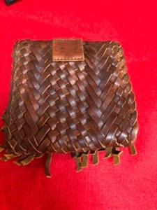 Ralph Lauren Bag Rare Vintage Belt Pouch Leather Fringe Used - Picture 1 of 9