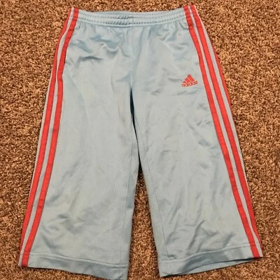 Adidas Niñas Talla S Azul Claro y Rojo Poliéster Capris A3 Foto 1 de 3