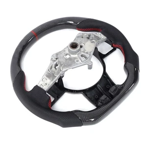 Carbon Fiber Steering Wheel Nappa Perforated Leather W/ Trim Fit For - Picture 1 of 12
