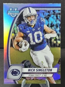 2024 Bowman U Cromo Nick Singleton #188 Refractor Penn State Nittany Lions - Imagen 1 de 2