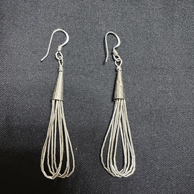 Vintage Carolyn Pollack Relios Sterling Liquid Silver Dangle Earrings - Imagem 1 de 4