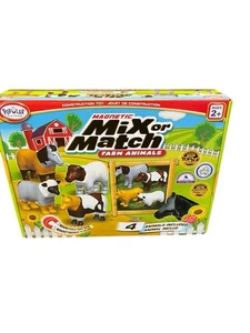 Magnétique Mix Or Match Animaux de Ferme Jouets Populaires 62001 Neuf - Photo 1/2