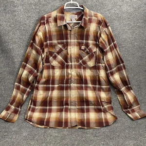 Carhartt Relaxed Flannel Herren Gr. XL Tall Braun Knopfleiste Langarm - Bild 1 von 17