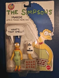 Rare Mattel Vintage 1990 The Simpsons MARGE 5 Things Moms Say Action Figure New - Picture 1 of 4