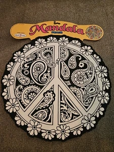 Vintage 90s Mandala Custom Felt Art Sign Coloring Craft LRG Display unbenutzt RAR! - Bild 1 von 9