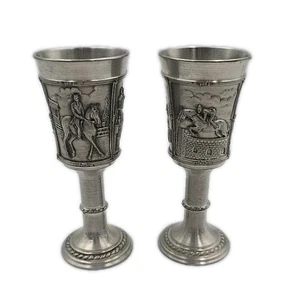 Zinn Mini Deutscher Kelch Kelch Schnaps Schnaps Schütze Mittelalter 4 Zoll - Bild 1 von 12