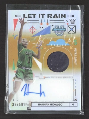 2024-25 Bowman University Best Hannah Hidalgo Let it Rain Jersey Auto Gold /50 - Image 1 of 2