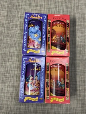 1994 Walt Disney Collector Series LION KING & ALADDIN - Burger King Glasses NEW - Image 1 of 4