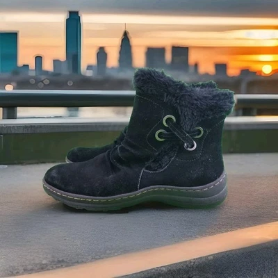 ✅BareTraps ADALYN Botas de Invierno de Gamuza Negras Forradas de Piel Sintética para Mujer 9.5M Cremallera Lateral Foto 1 de 4