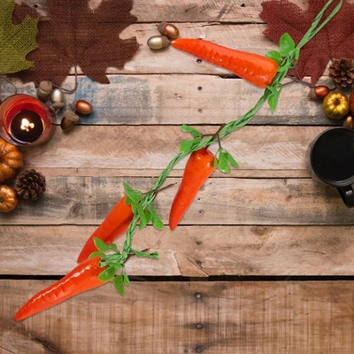  2 Pieces Künstliche Karottenschnüre Plastik Obst Deko Künstliches Gemüse - Bild 1 von 4