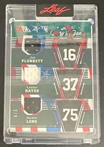 2025 Leaf Glory Of The Game Triple Relic/5 HOWIE LONG LESTER HAYES JIM PLUNKETT - Picture 1 of 2