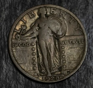 1928 S Standing Liberty Quarter VF   Lot F 946 - Picture 1 of 2
