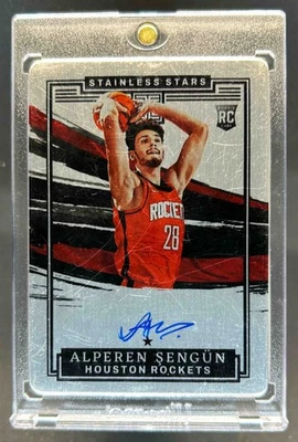 2021-22 Impeccable Alperen Sengun Stainless Stars Auto RC #10/99 Rockets - Image 1 of 2