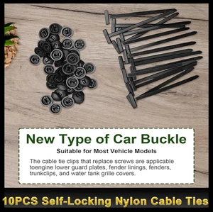 Heavy Duty Nylon Universal Cable Tie Buckle Self Locking Zip Ties Holder 10pcs - Picture 1 of 9