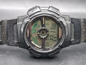 Casio AE-1100W-1B Herren Weltzeit LCD Digital Quarz Resin Uhr WR100M 45mm - Bild 1 von 21