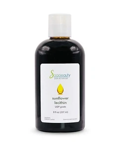 SUNFLOWER LECITHIN USP Grade Unbleached Fluid 100% Pure Natural 8 OZ - Picture 1 of 1