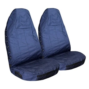 For Jeep Wrangler YJ TJ LJ JK Seat Covers Blue Canvas Tactical Front Pair - Picture 1 of 3