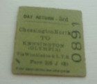 1950s Chessington North to Kensington Olympia Ideal Home BR  Railway ticket