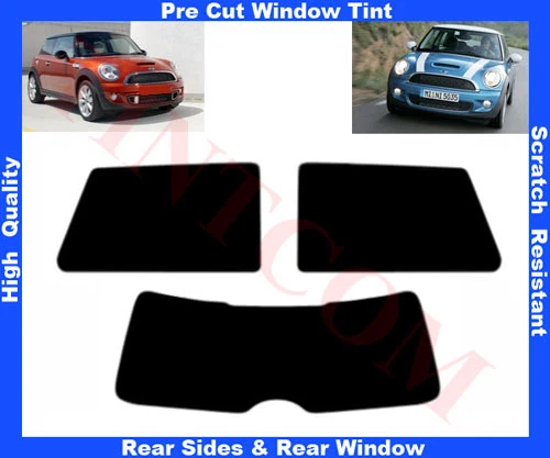 TINTCOM Film Solaire Prédécoupé Teinté Mini Cooper 3P 2007-2013 Vitres Arrière & Lunette