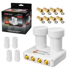 RED Opticum Monoblock Quad LNB LNC LMB 4 Teilnehmer 2 SAT LMQP-04H ASTRA HOTBIRD