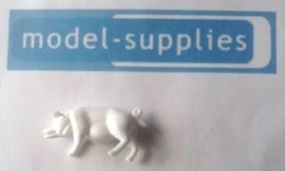 Corgi Gift Set 5 Agricultural set reproduction white plastic pig curly tail - Image 1 of 2