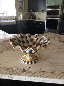 mackenzie childs fluted compote dish