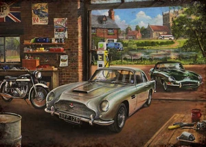 ASTON MARTIN JAG advertising Vintage Look Retro Style Metal Sign bar pub mancave - Picture 1 of 3